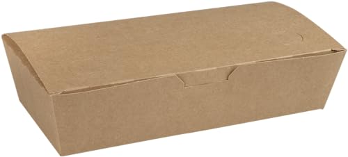 ABENA Gastro Disposable Kraft boxes Takeaway Boxes | 100 Pack | 20cm x 10cm x 5cm | Food Packaging For Hot And Cold Food. Cake slice boxes, burger boxes, takeaway box, cardboard lunch boxes