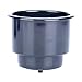 Amarine-made (Set of 4) Black Recessed Drop in Plastic Cup Drink Can Holder with Drain for Boat Car Marine Rv - Black