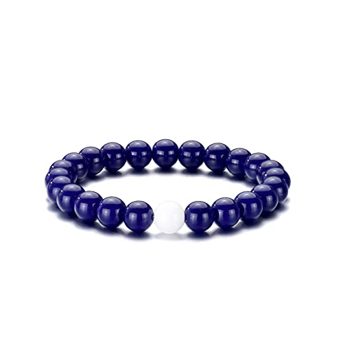 Vicima Beaded Bracelets For Men And Women 8Mm Bead Stretch Bracelets Blue And White Bracelets Unisex #TOP4