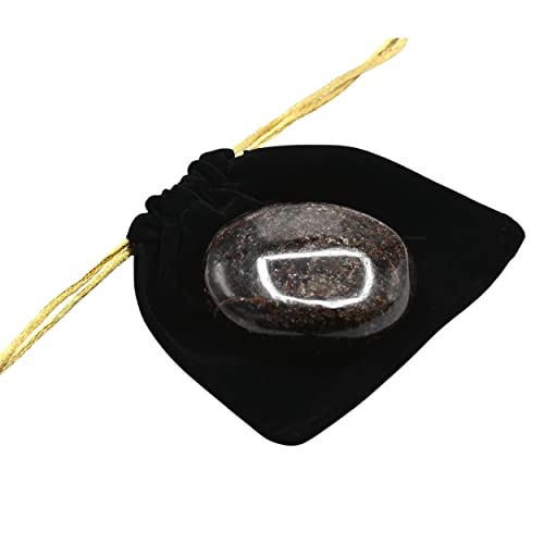 Image of Amazing Gemstone Garnet Crystals and Healing Stones - Large Palm Stone Crystals Piedra - Crystal for Good Luck, Balanced Positive Energy, Meditation - Unique Stocking Stuffers Gifts for Women, Men