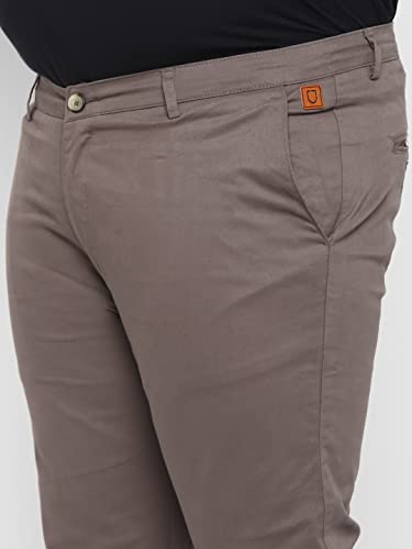 Image of Urbano Plus Men Mid Rise Cotton Regular Fit Casual Chino Pants Stretch