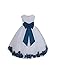 Wedding Pageant Flower Petals Girl White Dress with Bow Tie Sash 302a 8