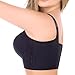 soofylia Filifit Sculpting Uplift Bra, Women Deep Fashion Cup Bra Hides Back Fat Bra with Shapewear Incorporated Full Back Coverage Push Up Sports Bra Black Color F36