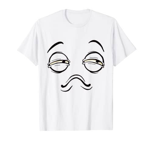 Traje divertido extraño de la cara no seguro disfraz Camiseta