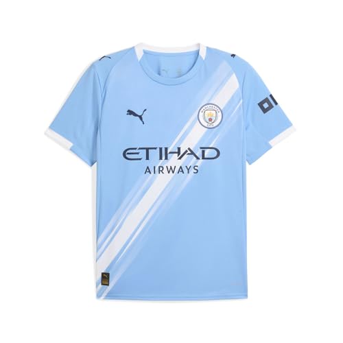 PUMA Mens Manchester City Crew Neck Short Sleeve Home Jersey Replica Casual - Blue, White - Size XL - image 1