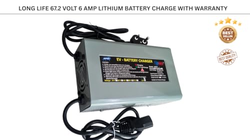 Image of 60V 6AMP High Quailty Lithium Battery Charger for E-Bikes, Cut-Off Voltage 67.2V. with LED Light, Over Load and Over Heat Protection | 6 Months Warranty
