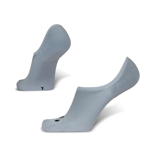 OS1st Unisex No Show Athletic Nekkid Comfort Socks light compression for added stability, non-slip wear and increased circulation (Small, Grey)