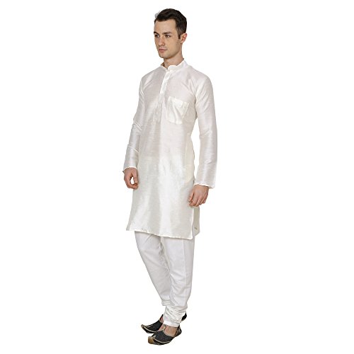 Image of Royal Kurta Men's Cotton Silk Plain Solid Long Only Kurta