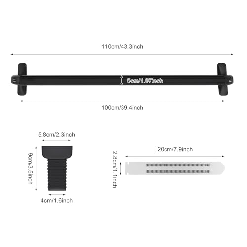 Barra de techo universal de aluminio para coches sin barras longitudinales portaequipajes 100cm 2
