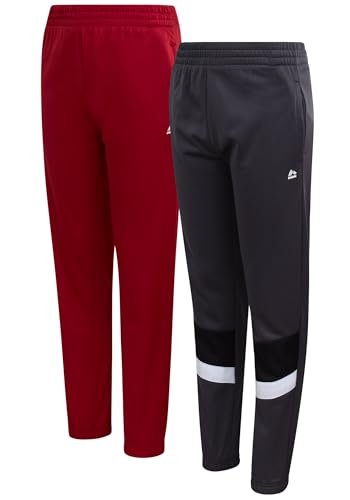 RBX Boys Sweatpants - 2 Pack Stretch Performance Tricot Activewear Boys Joggers Athletic Pants with Side Pockets (Size: 4-20)