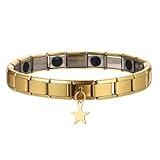 Stainless Steel Germanium Tourmaline Bracelets for Women Hers Heailth Care Star Bracelets Fashion - Fashion Bracelet for Women, Perfect Birthday Or Anniversary for Gift