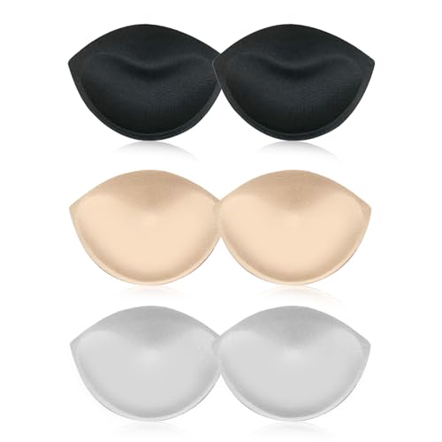 Pluvyze 3 Paar BH Einlagen,BH Einlagen Push up,Push up Pads,Herausnehmbar,Weich und Atmungsaktiv,Geeignet für Bikini,Sport (Schwarz,Weiß,Hautfarben) Pluvyze 3 Paar BH Einlagen,BH Einlagen Push up,Push up Pads,Herausnehmbar,Weich und Atmungsaktiv,Geeignet für Bikini,Sport (Schwarz,Weiß,Hautfarben)
