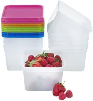 Lakeland Stack-a-Boxes Plastic Food Containers & Lids, 750ml - Pack of 10