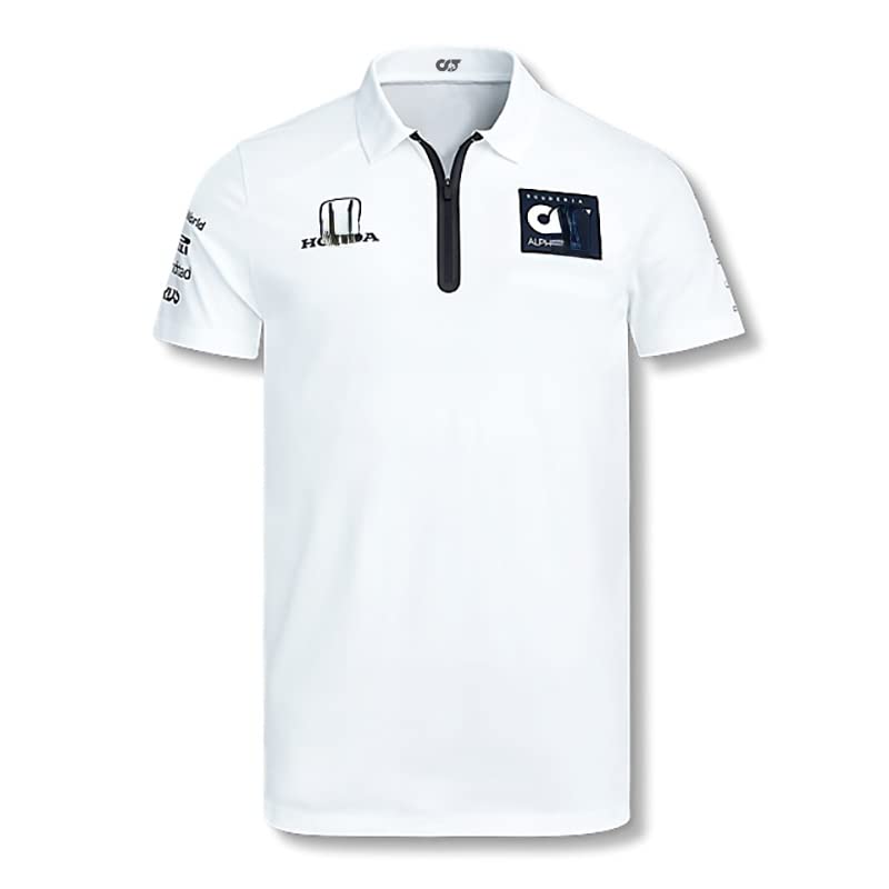 JUNMING リトルレッドブルレーシングチーム F1 レーシングスーツ Tシャツ ラペルポロシャツ メンズ カーワークウェア カスタマイズ  アルファタウリ トロ・ロッソ