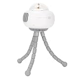 Dpofirs Ventilador para Cochecito sin Aspas, Ventilador Portátil con Batería para Cochecito, Mini Ventilador con Clip para Asiento de Coche de Bebé con 4 Velocidades Y Ventilador