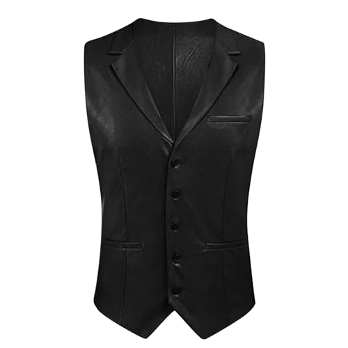 Chaleco de cuero para hombre ideal para citas y salidas casuales urbanas 2