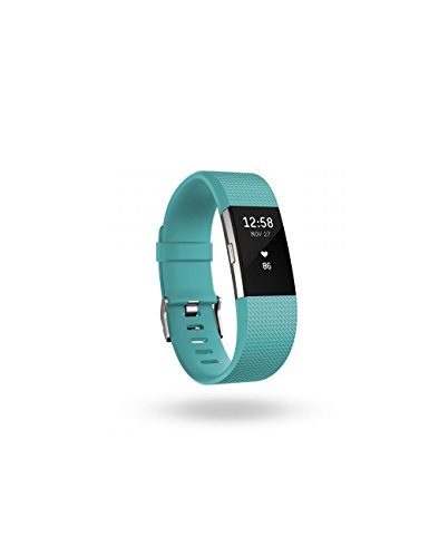Fitbit Charge 2 Heart Rate & Fitness Wristband, Teal, Large (Fb407Stel-EU)