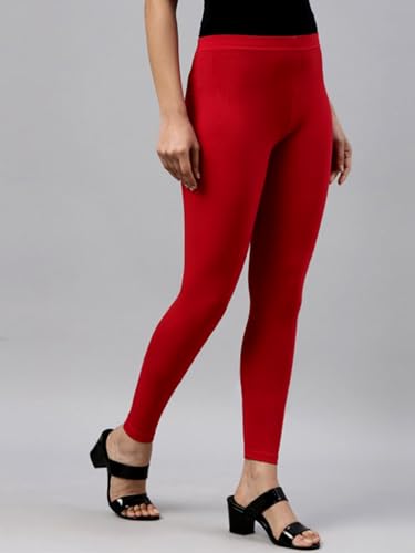 Image of JUNEBERRY Pure Cotton Skinny Fit Ankle Length Leggings Combo (Pack of 2)