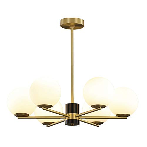 Luminaire suspendu en laiton pour salon et salle à manger chaleureuse