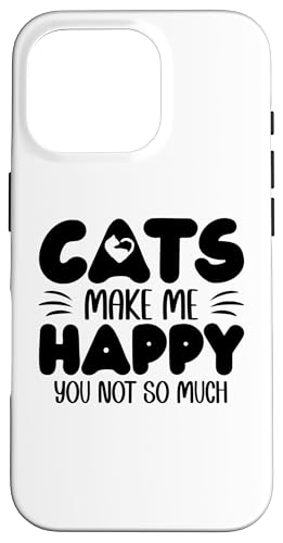 Cats Make Me Happy You Not So Much Humans Make My Head Hurt �X�}�z�P�[�X iPhone 16 Pro �p