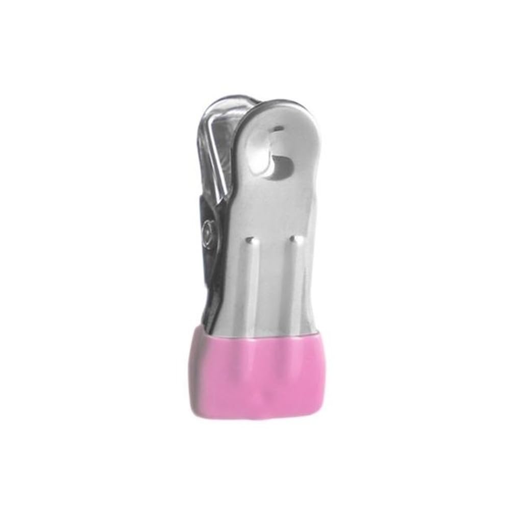 Traceless Drying Clothes Pins Clips For Chips 50pcs Stainless Steel Mini Clothespins For Photos Chip Hanger For for Clothes(Pink)