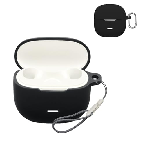 For Redmi Buds 8 Active �P�[�X�ی�J�o�[ �ی�P�[�X �V���R���P�[�X SpinoArmor �����[�d�\ �S�ʕی� �����h�~ �L�Y�h�~ �ϏՌ� �h�o �y�� ���[ �J���r�i�t�� Redmi Buds 8 Active�Ή��i�u���b�N�j