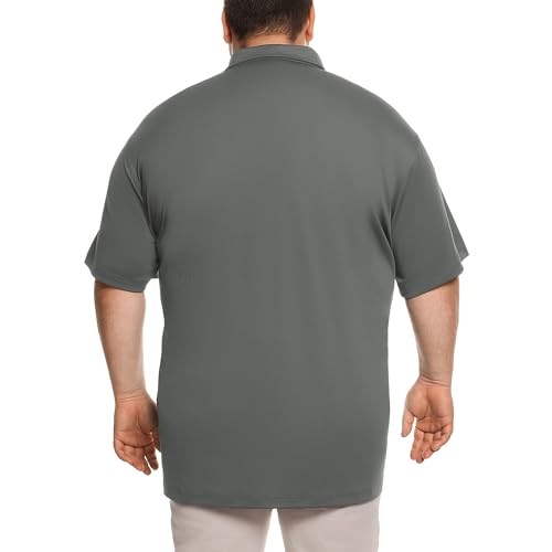 Big and Tall Mens Polo Shirt Moisture Wicking Sport Golf Shirts 2XL-6XL 6