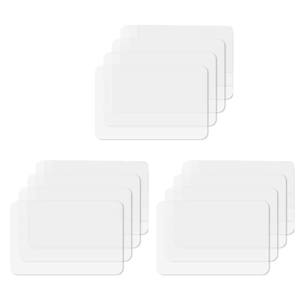 Hndhbfgrt Transparent Kitchen Mat,Coffee Table Mat,Table Protector,Waterproof Placemats,Worktop Saver,Placemat Set 12 Pieces