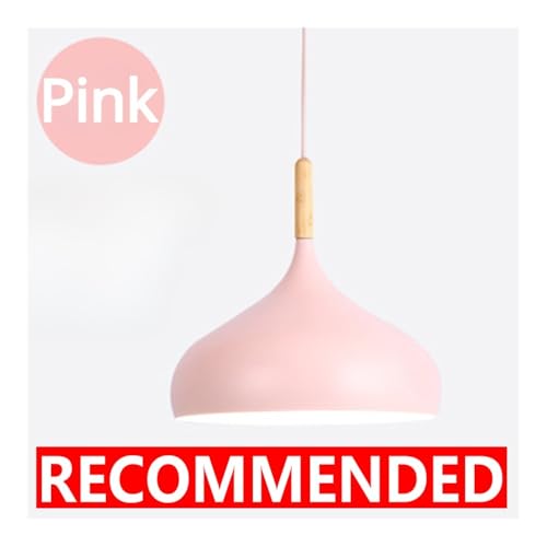 Lustre suspendu en aluminium rose au design épuré et doux