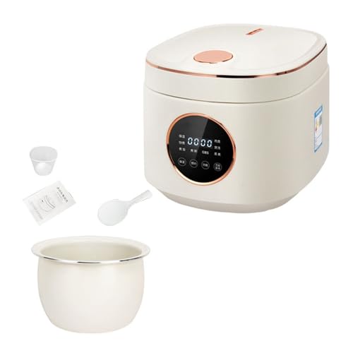 Olla arrocera, Mini Olla arrocera con protección contra Altas temperaturas, con Panel de operación Multifuncional 8 Funciones de cocción de arroz, Esmalte cerámico Antiadherente de 5 litros