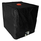 Optizium Wassertank Abdeckplane - 1000 L - 120 x 100 x 116 cm - IBC-Tank Behälter Container UV-Folie Schutzhülle Schutzplane Schutzhaube Cover
