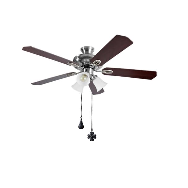 Image of Ceiling Fan Pull Chain Set, 2 Pcs Bulb and four-leaf Pattern Pull Chain Extension Fan Pull Chain Pendant 12 Inch Ceiling Fan Chain Extender (Black)