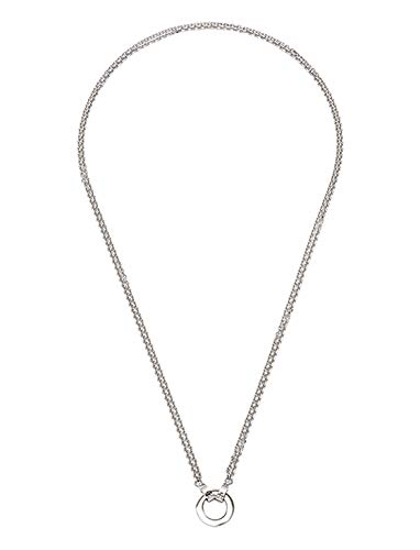 Jewels by Leonardo DARLIN'S Damen-Halskette Simpatico, Edelstahl mit Verbindungsring und Maxi-Clip, Clip & Mix System, Länge 700 mm, 015531