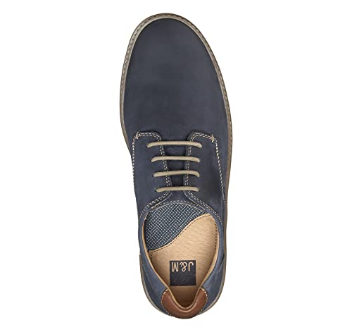 Johnston & Murphy Men's Mcguffey Plain Toe Shoe Navy Oiled Full Grain 9 W Us #TOP1