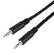PremiumCord Klinkenkabel 15m, Klinkenstecker 3,5mm, StereoJack Stecker auf Stecker, Aux Headset Audio Verbindungskabel, Für TV Handys MP3 HiFi, geschirmt, Farbe schwarz, 15 m, kjackmm15