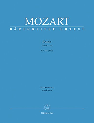 Zaide Kv 344 edición impresa de alta fidelidad para músicos