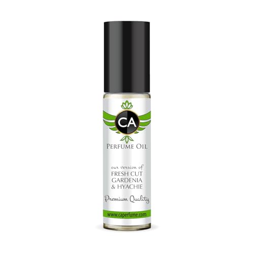 CA Perfume Impression of Fresh Cut Gardenia &amp; Hyachie for Women Fragrance Oil Floral Scent Long Lasting Perfumes for Women Travel Size TSA Ready Mini Parfum Body Oil Roll-on 0.33 Fl Oz 10ml