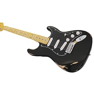 AMINIY Panneau en Acajou de Guitare de Guitare électrique avec Pick-up Guitare électrique Noir sans Couverture arrière… - Les Beatles, Paul McCartney, John Lennon, RIngo Starr, George Harrison