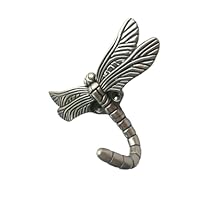 TOYANDONA Ancient Silver Cartoon Dragonfly Animal Coat Hook Wall Mounted Hat Hanger Strong Weight Support Decorative Hook for Home Hotel Bedroom Kitchen Living