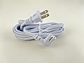 OMNIHIL [UL Listed] White 10 Feet Long AC Power Cord Compatible with Samsung Smart TV 2 Prong Version F (P/N: 3903-001117 3903-001295)