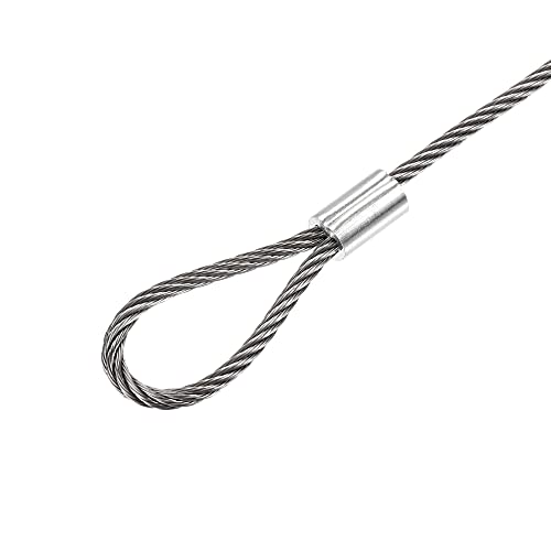 Image of uxcell Picture Hanging Wire Kit, 12pcs 1M Double Ring Hanging Wire for Home Picture Art Gallery Picture Display Kit, Load 88 Lbs