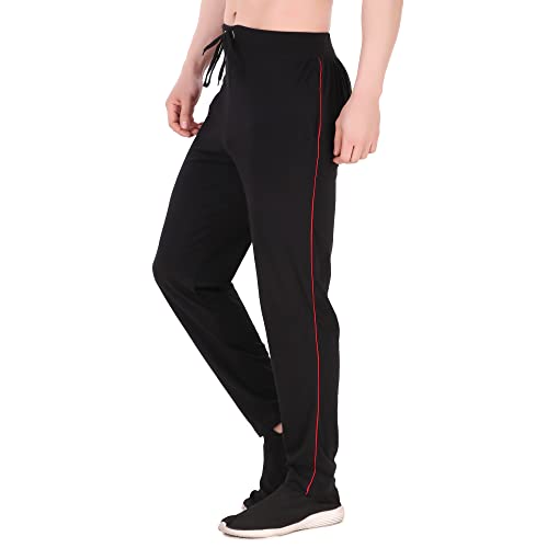 Image of Mens Regular Fit Trackpants with Zipper Pockets (101)