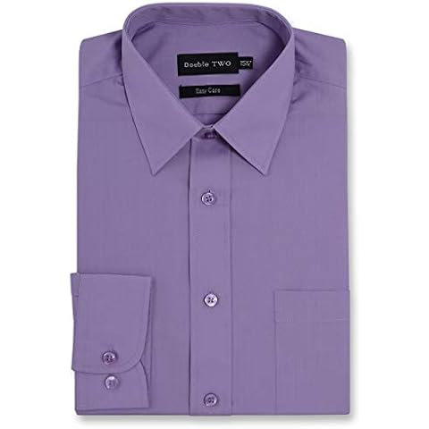 Double Two Men's Heather Classic Cotton Blend Long Sleeve Shirt Cover