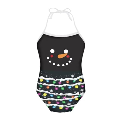 Image of Girl Funny Cute Beach Sport Halter One Piece Swimsuit Bathing Suit for 3-10 Year