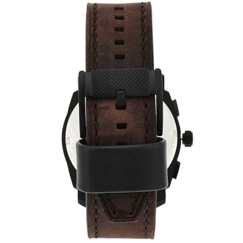 Image of Fossil Machine Black Dial Brown Strap Men's Watch FS4656