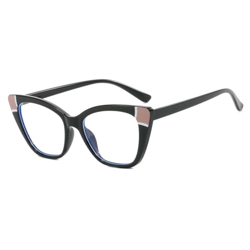 Gafas de ojo de gato para mujer LVTFCO lentes transparentes caqui