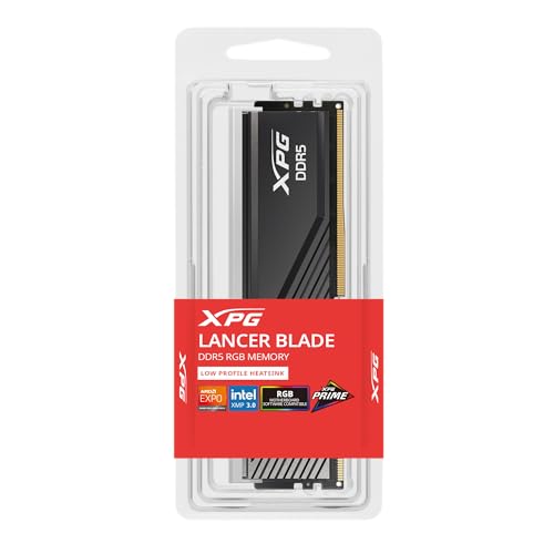 Image of ADATA XPG Lancer Blade RGB DDR5 16GB 6000MHz U-DIMM CL48 Black - (AX5U6000C4816G-SLABRBK)