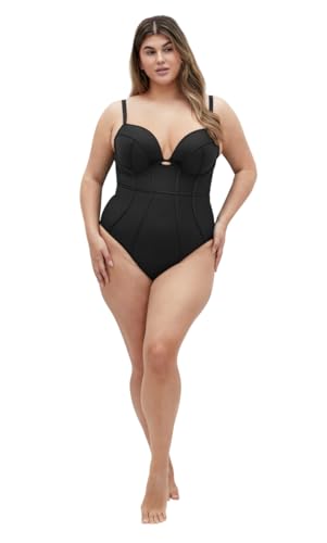City Chic Women 1 Piece-Grenada Underwire, Black, 18