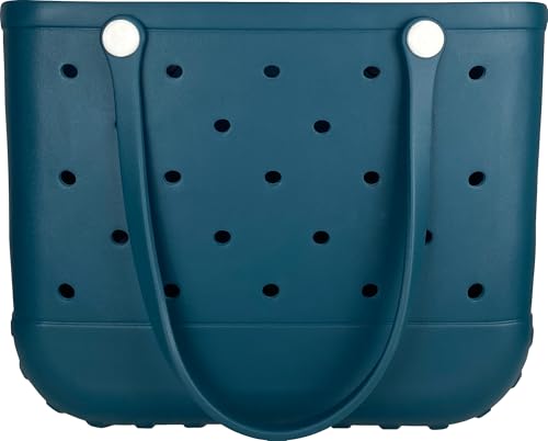 TDIITD Rubber Beach Bag Waterproof Washable Tip-Proof Durable Tote Bag for Beach Pool Sports Modern Versatile Rubber Tote L09-XinShenLan