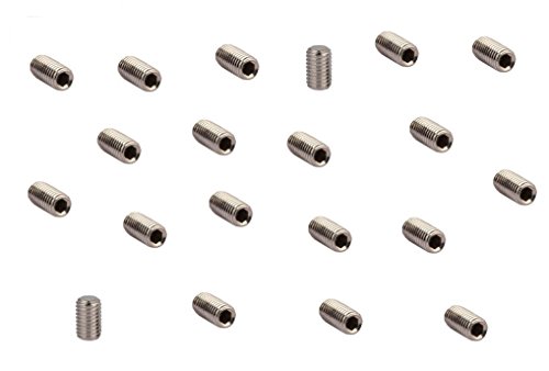 Grub Screw M4 x 8mm Flat Point (20 PACK) A2 Stainless Steel 4mm Metric Thread Allen Key Socket Grubs Screws Free UK Delivery